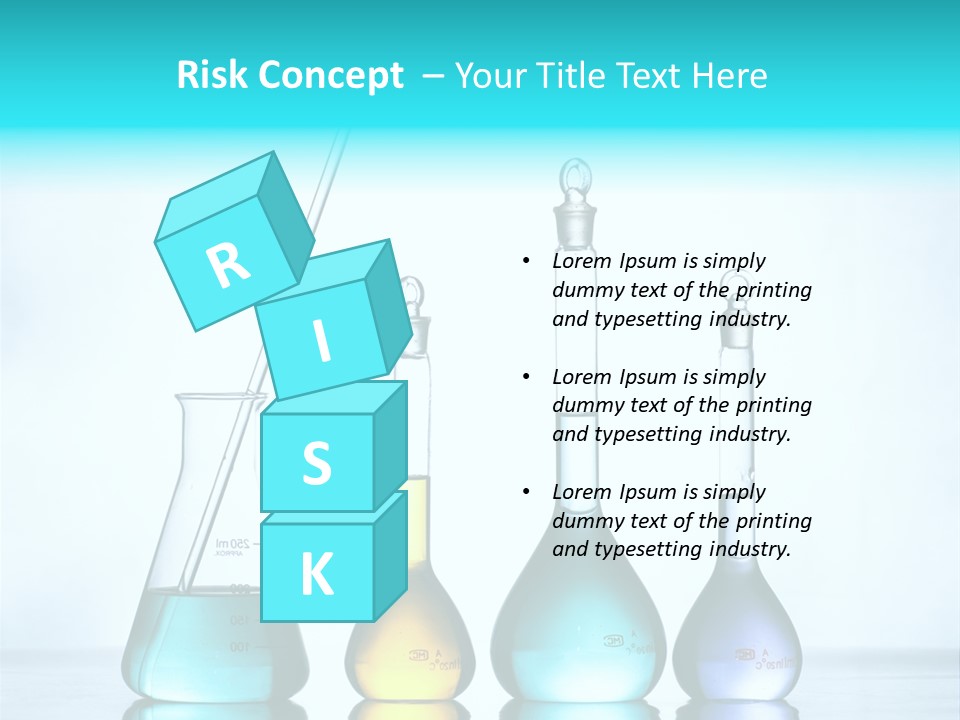 A Group Of Flasks And Beakles With Liquid In Them PowerPoint Template