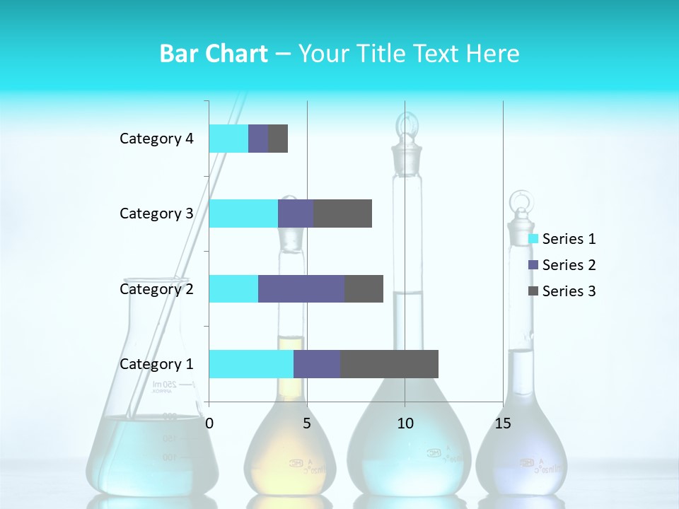 A Group Of Flasks And Beakles With Liquid In Them PowerPoint Template