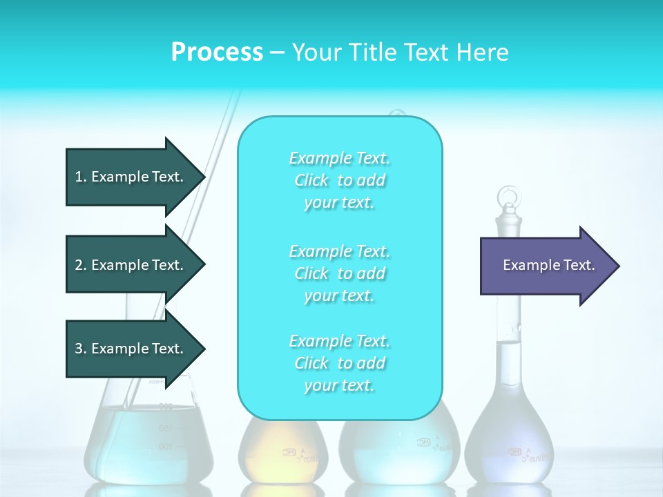 A Group Of Flasks And Beakles With Liquid In Them PowerPoint Template