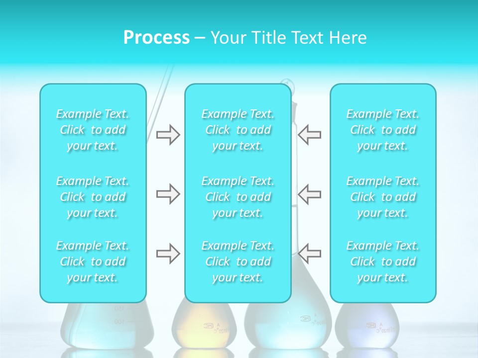A Group Of Flasks And Beakles With Liquid In Them PowerPoint Template