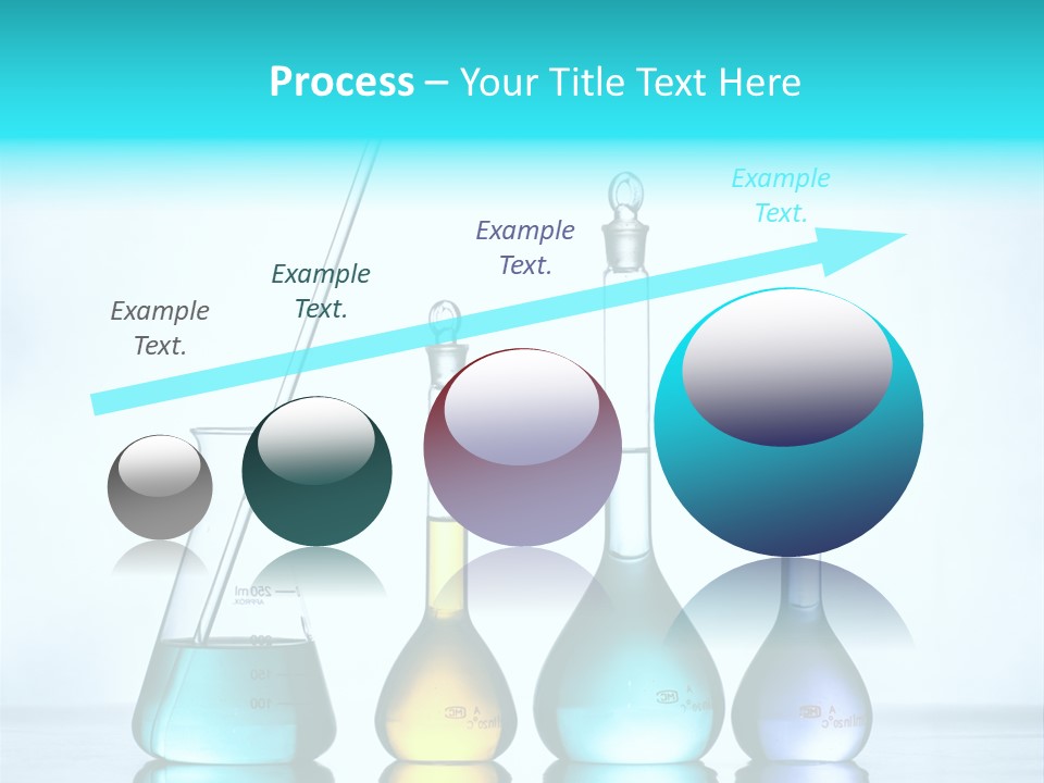 A Group Of Flasks And Beakles With Liquid In Them PowerPoint Template