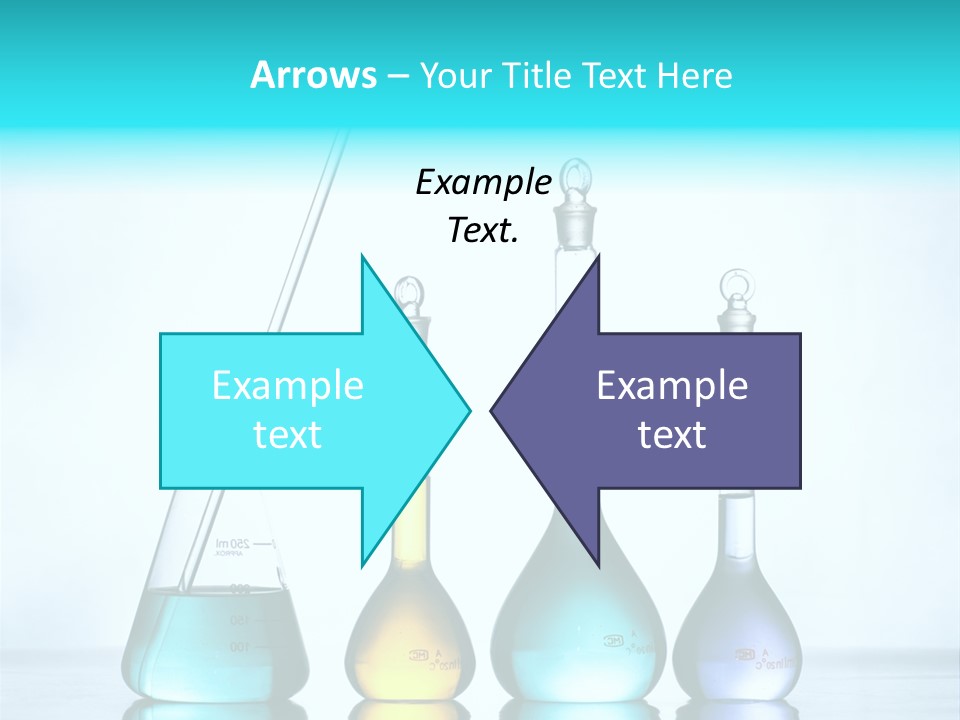 A Group Of Flasks And Beakles With Liquid In Them PowerPoint Template