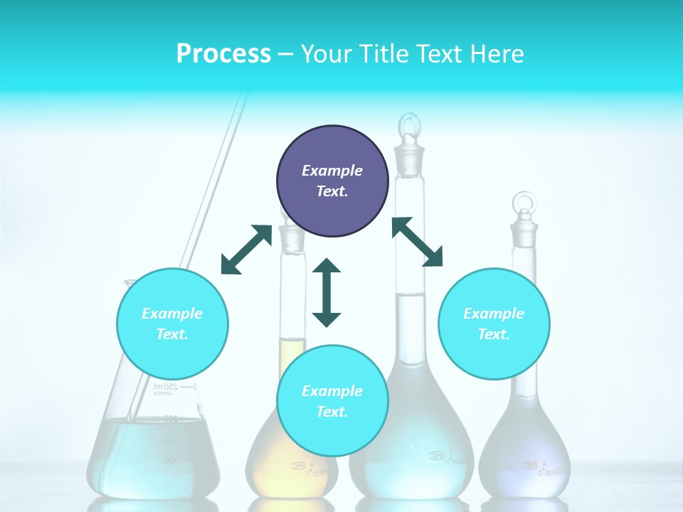 A Group Of Flasks And Beakles With Liquid In Them PowerPoint Template