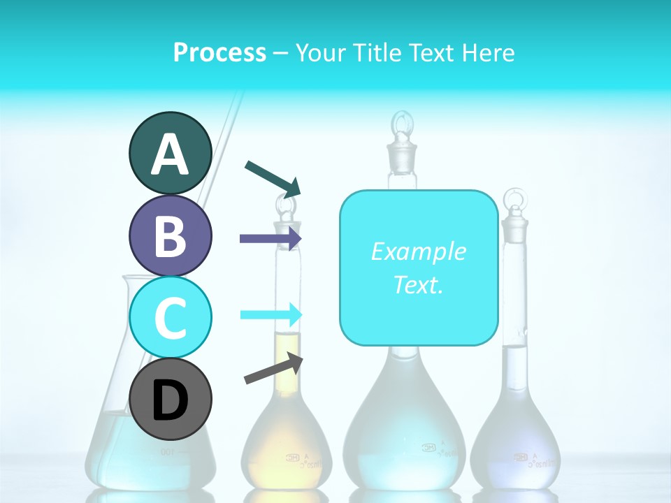 A Group Of Flasks And Beakles With Liquid In Them PowerPoint Template