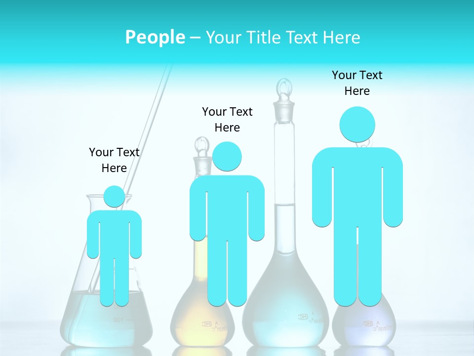 A Group Of Flasks And Beakles With Liquid In Them PowerPoint Template