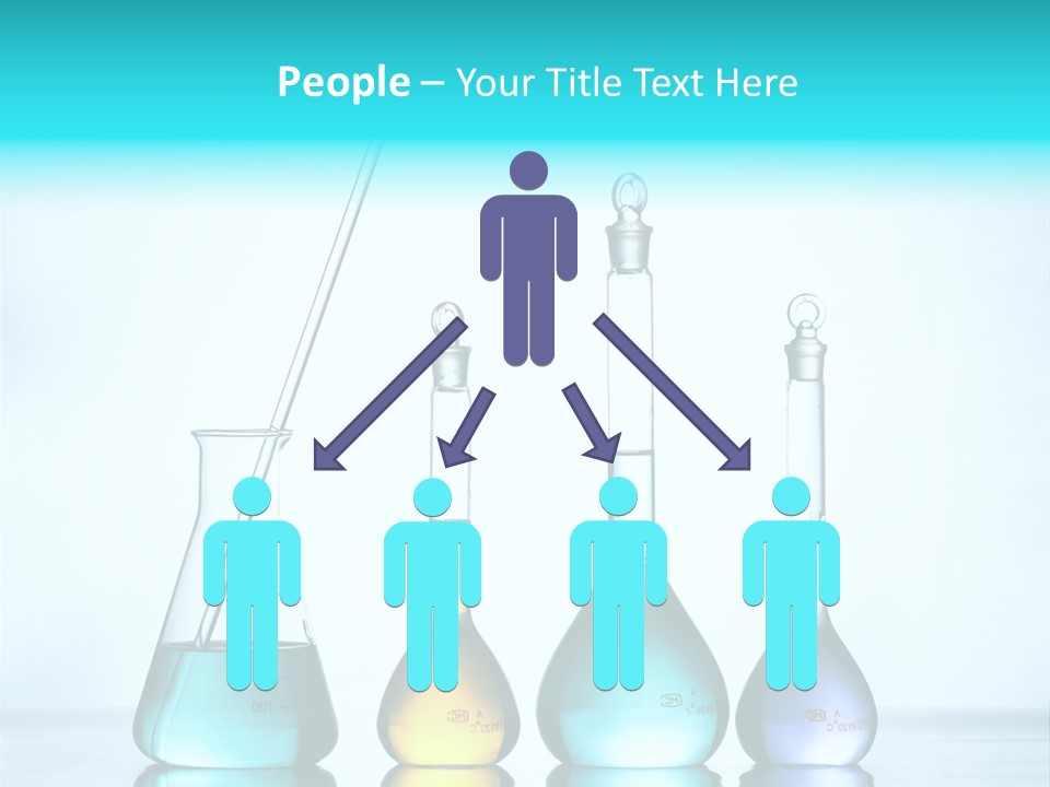 A Group Of Flasks And Beakles With Liquid In Them PowerPoint Template