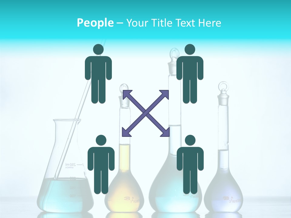 A Group Of Flasks And Beakles With Liquid In Them PowerPoint Template