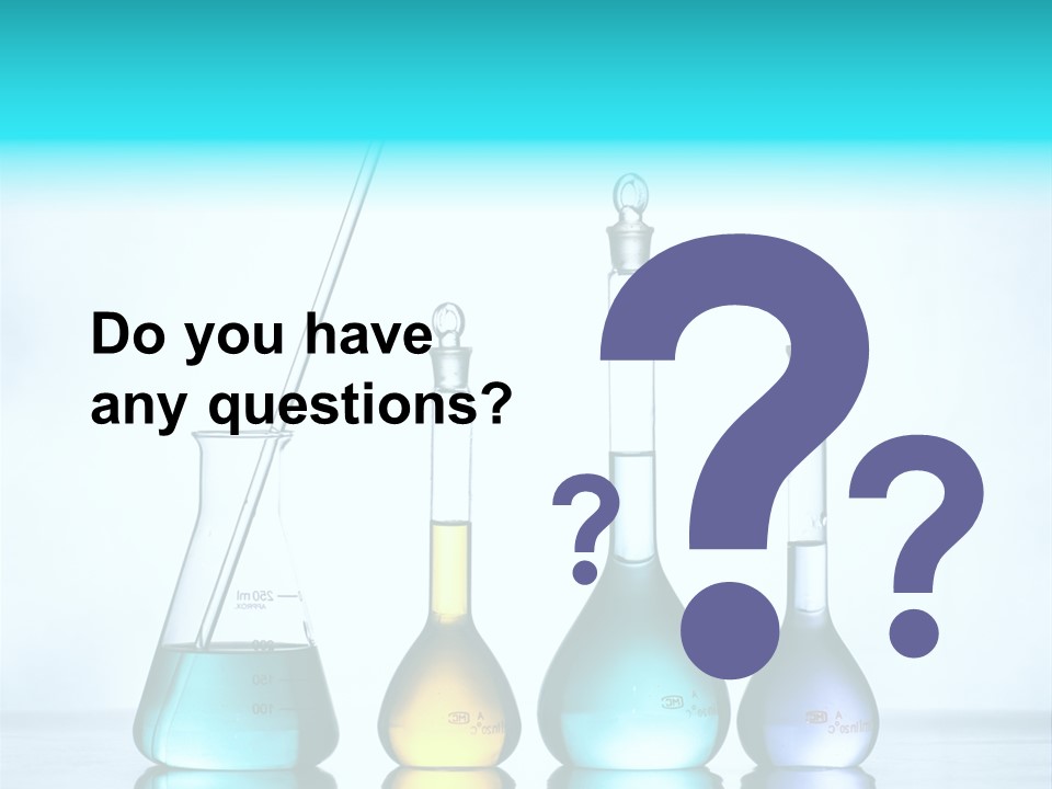 A Group Of Flasks And Beakles With Liquid In Them PowerPoint Template