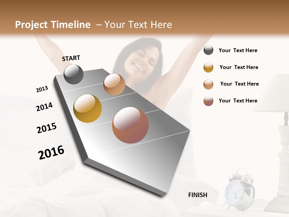 Duvet Clock Beauty PowerPoint Template