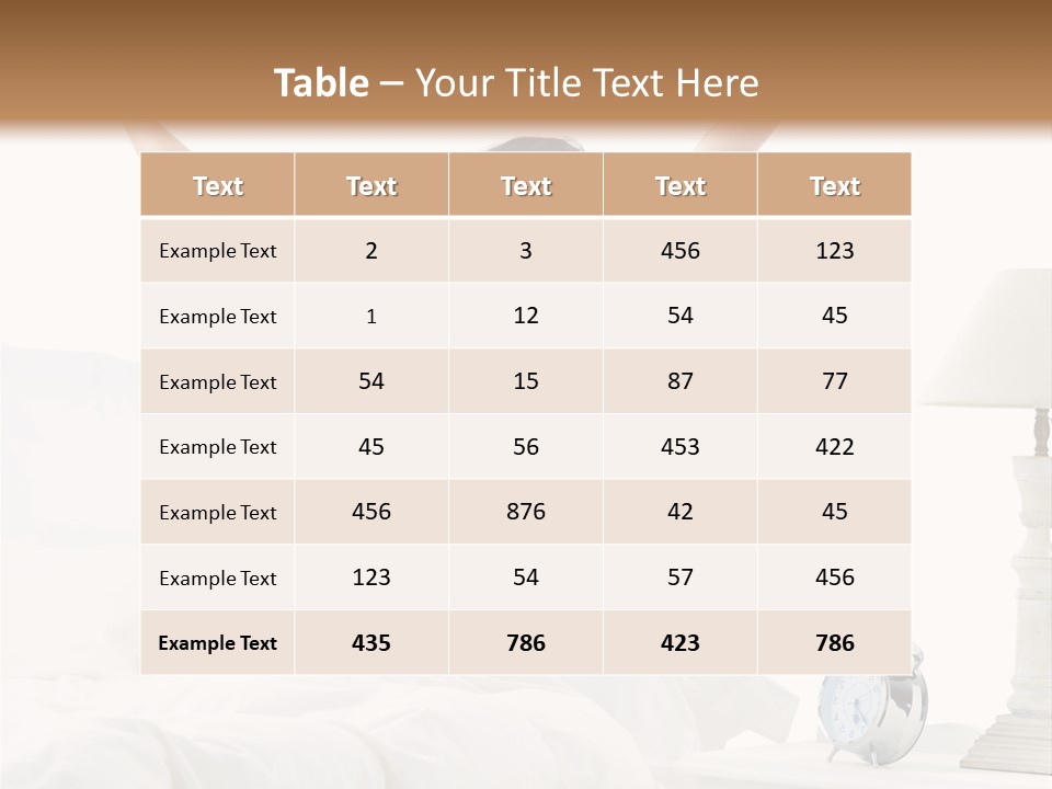 Duvet Clock Beauty PowerPoint Template