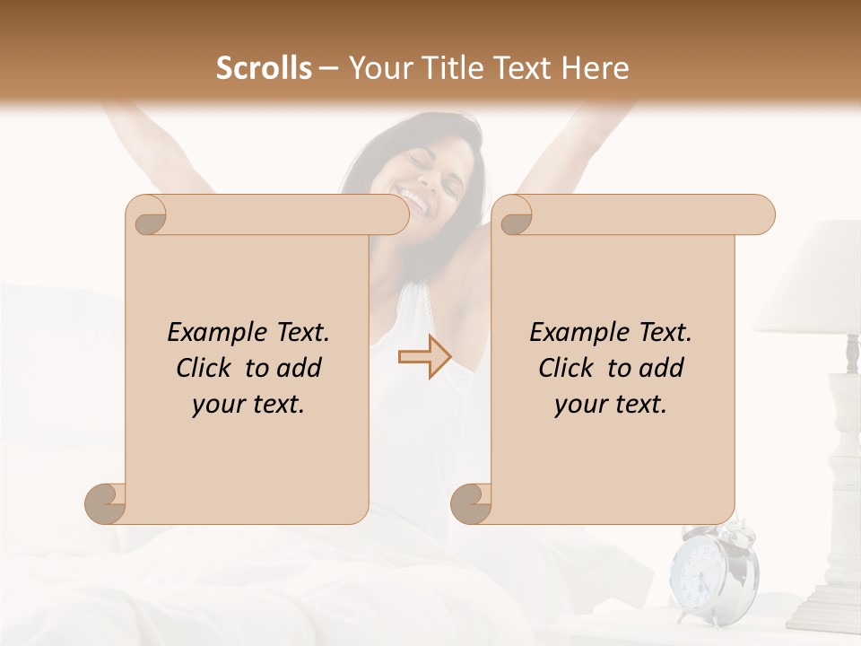 Duvet Clock Beauty PowerPoint Template