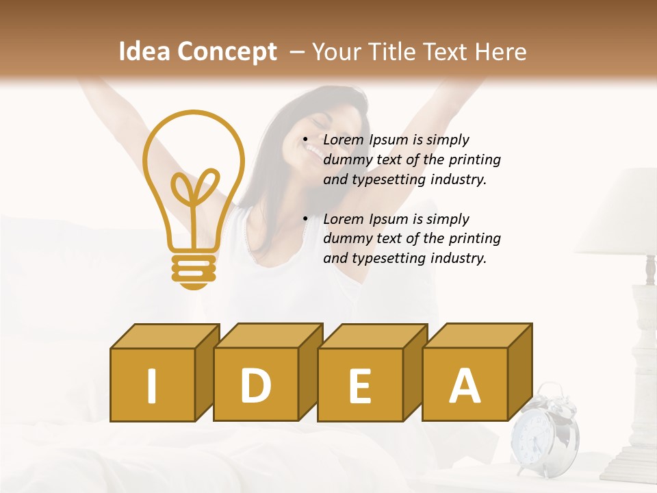 Duvet Clock Beauty PowerPoint Template