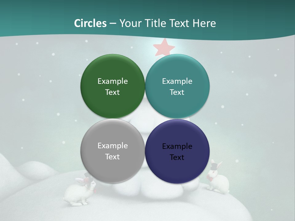 Rabbit Ornament Moon PowerPoint Template