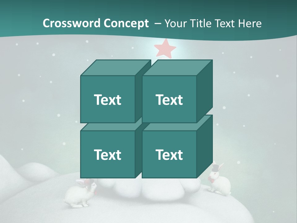 Rabbit Ornament Moon PowerPoint Template