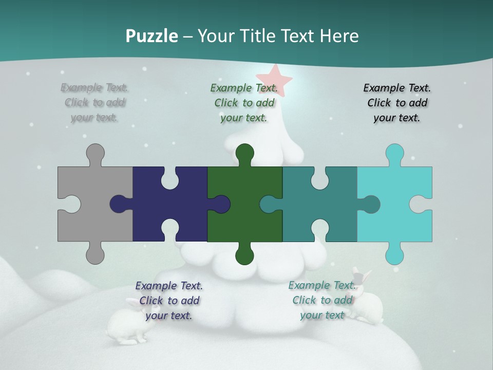 Rabbit Ornament Moon PowerPoint Template