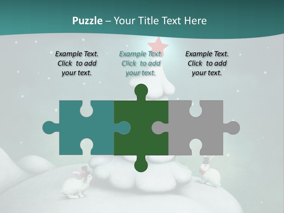 Rabbit Ornament Moon PowerPoint Template