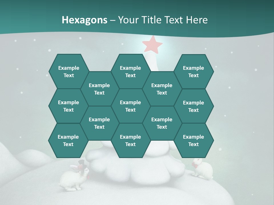 Rabbit Ornament Moon PowerPoint Template