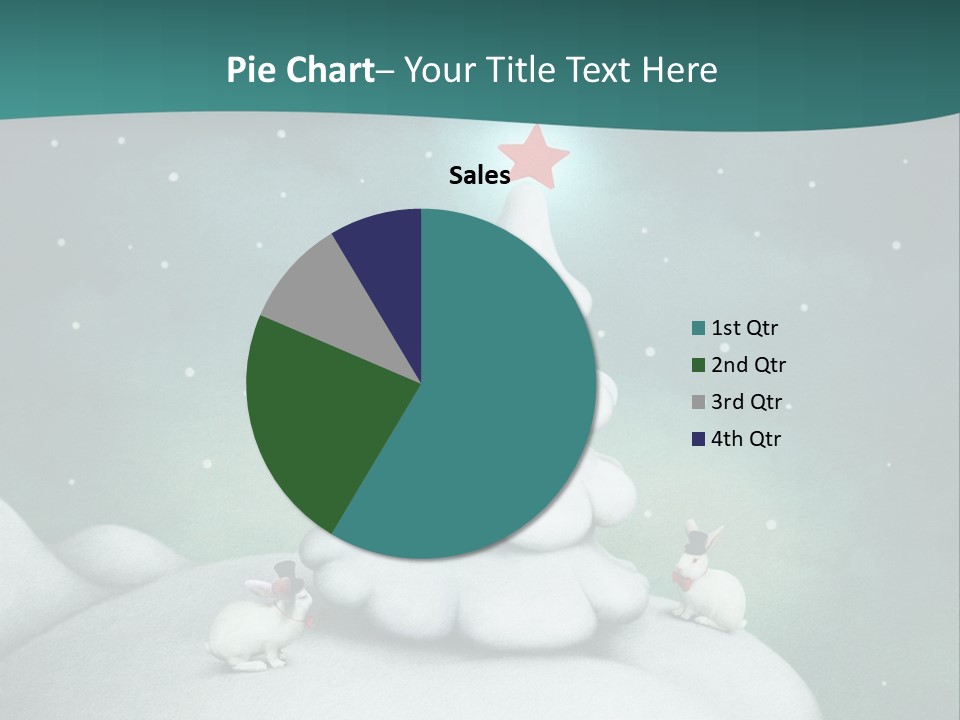 Rabbit Ornament Moon PowerPoint Template