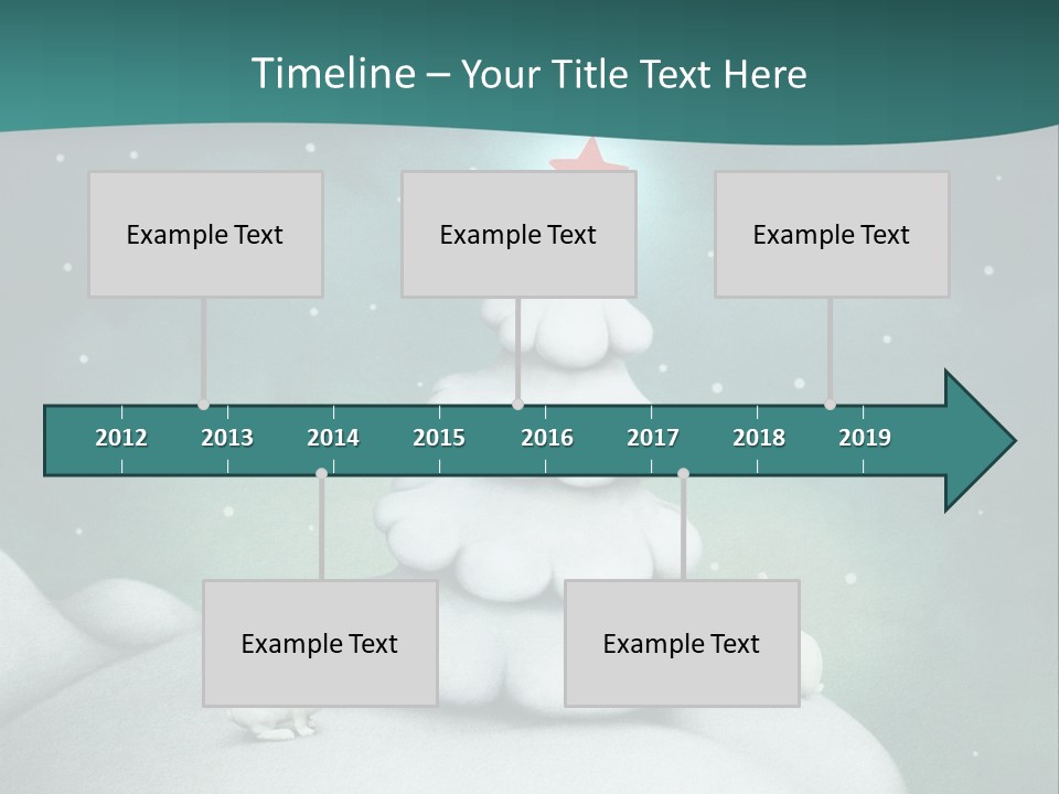 Rabbit Ornament Moon PowerPoint Template