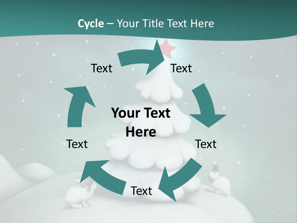 Rabbit Ornament Moon PowerPoint Template