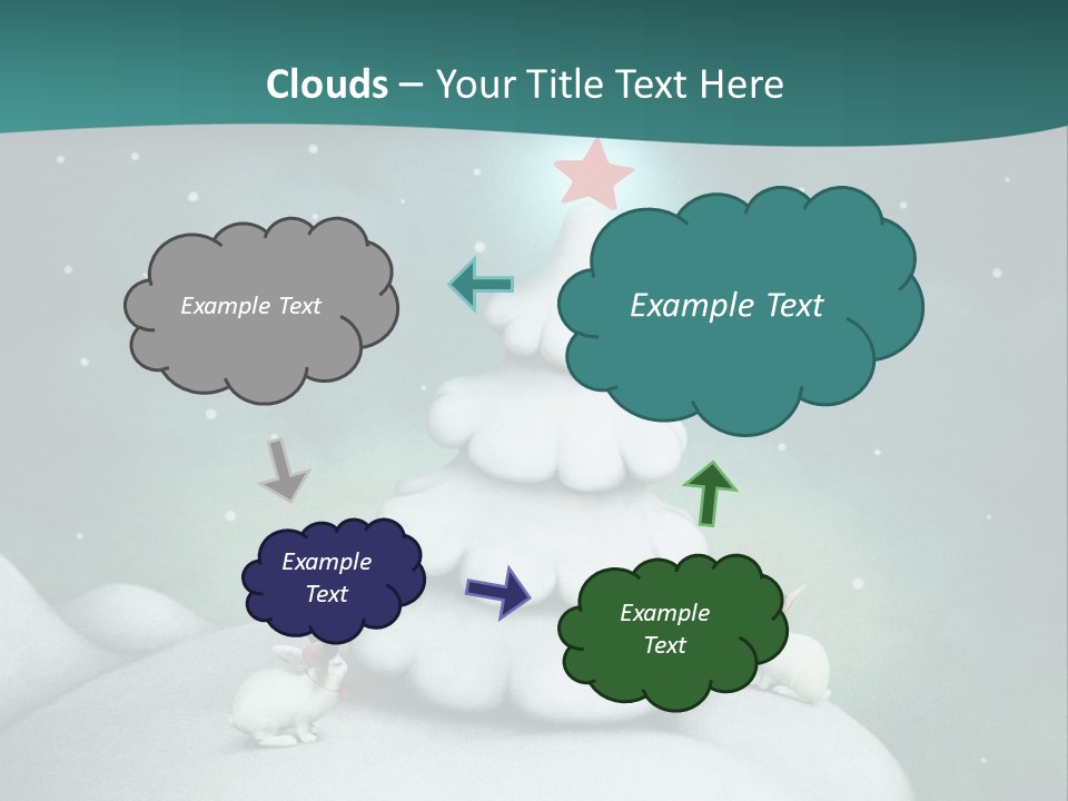 Rabbit Ornament Moon PowerPoint Template
