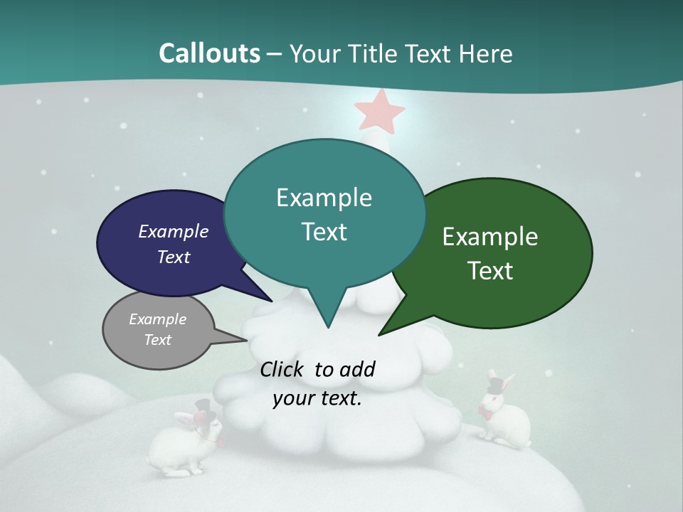 Rabbit Ornament Moon PowerPoint Template