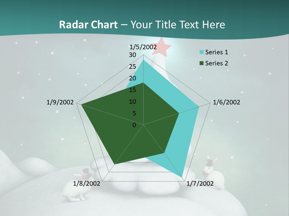 Rabbit Ornament Moon PowerPoint Template