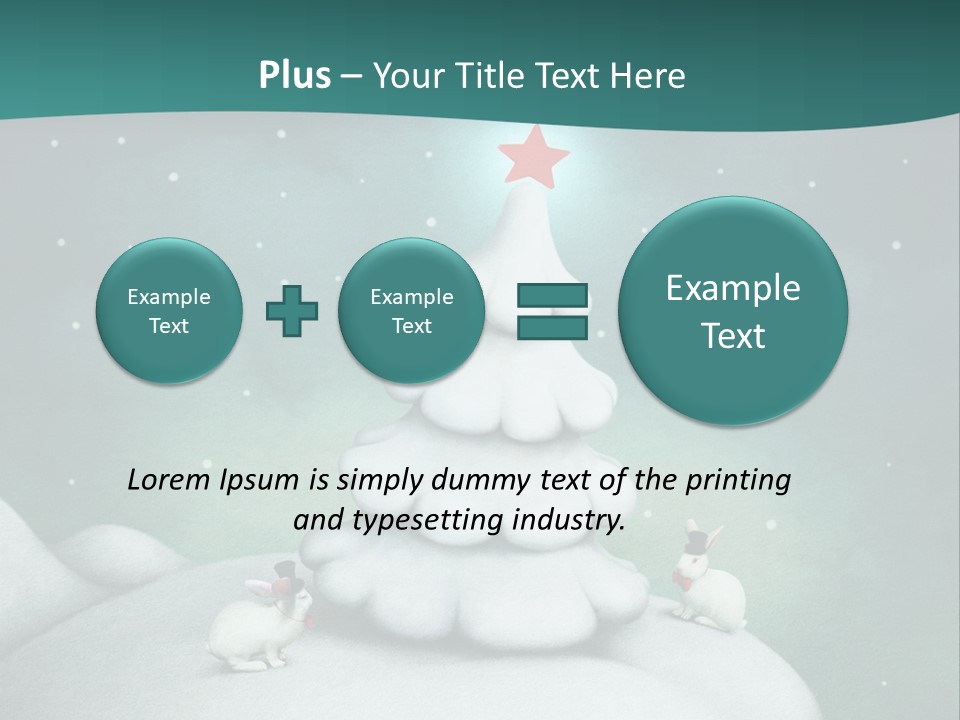 Rabbit Ornament Moon PowerPoint Template
