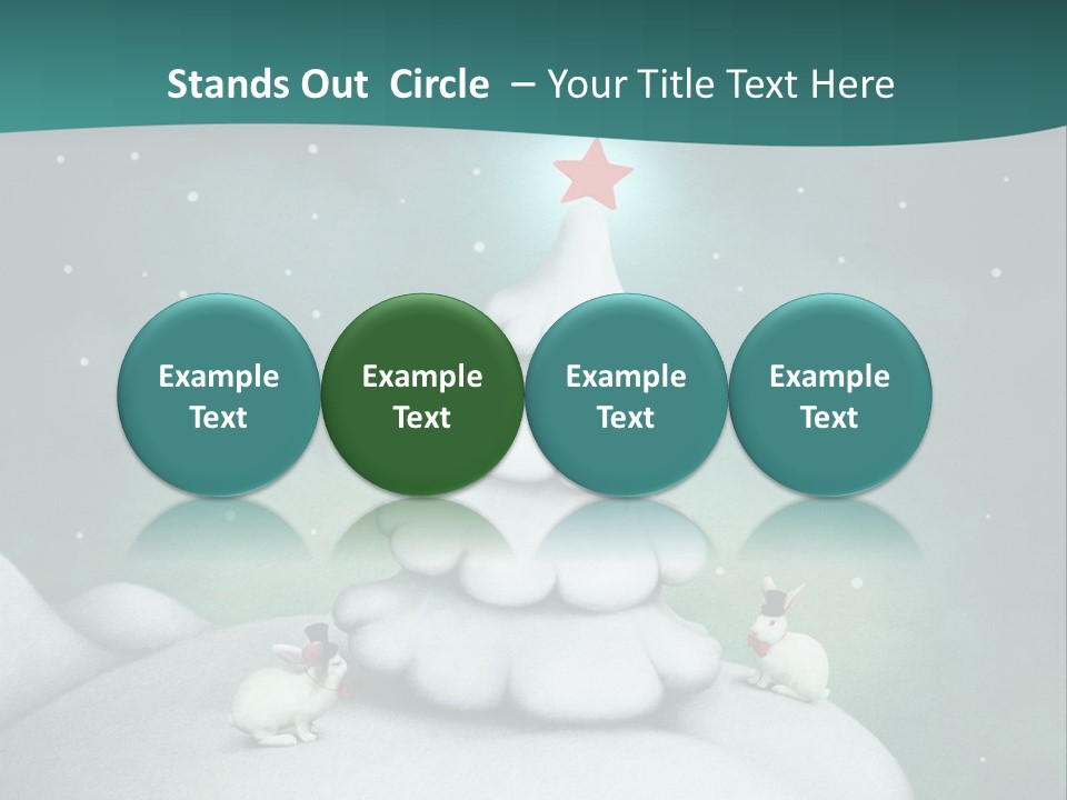Rabbit Ornament Moon PowerPoint Template
