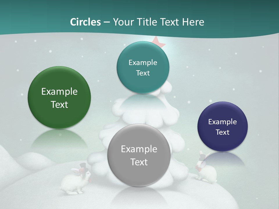 Rabbit Ornament Moon PowerPoint Template