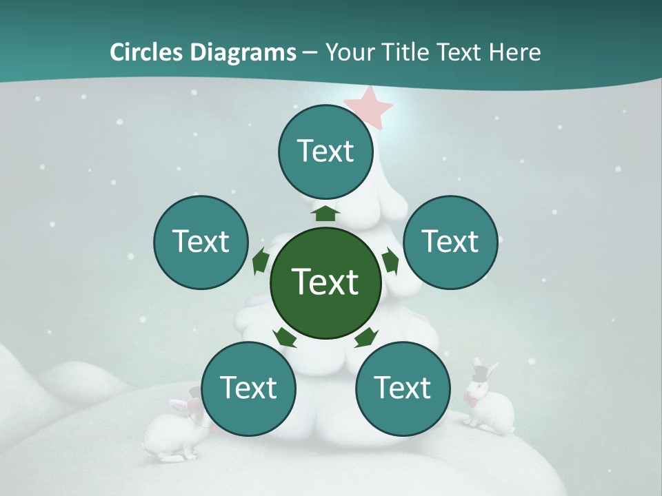 Rabbit Ornament Moon PowerPoint Template