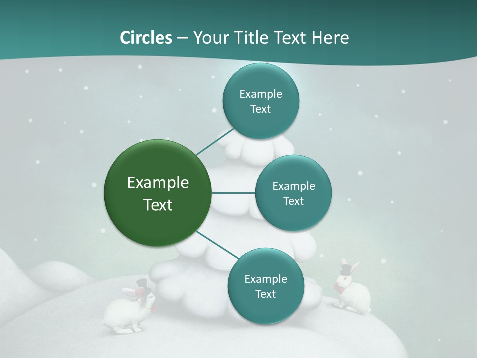 Rabbit Ornament Moon PowerPoint Template