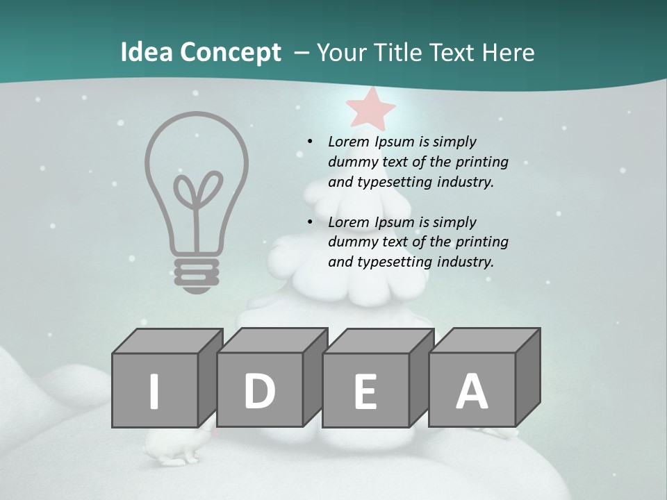 Rabbit Ornament Moon PowerPoint Template