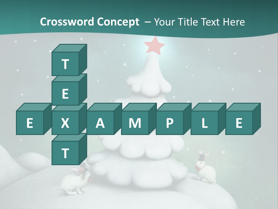 Rabbit Ornament Moon PowerPoint Template