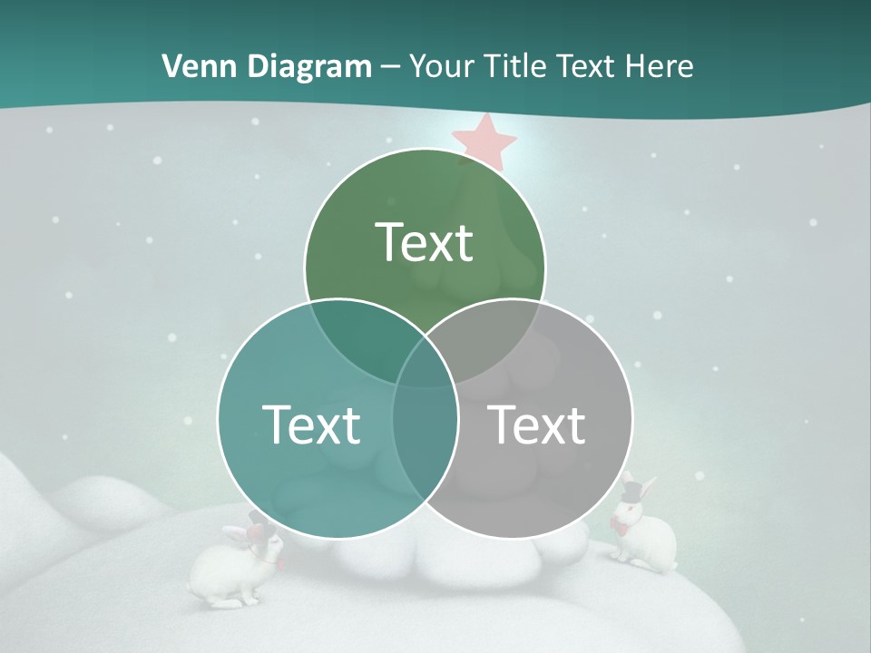 Rabbit Ornament Moon PowerPoint Template