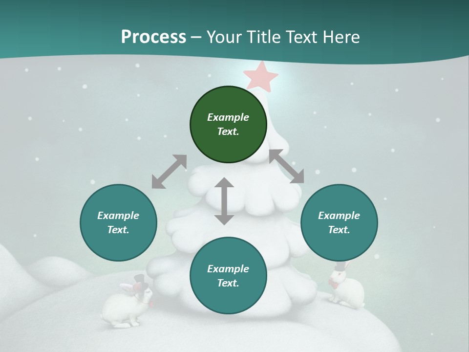 Rabbit Ornament Moon PowerPoint Template