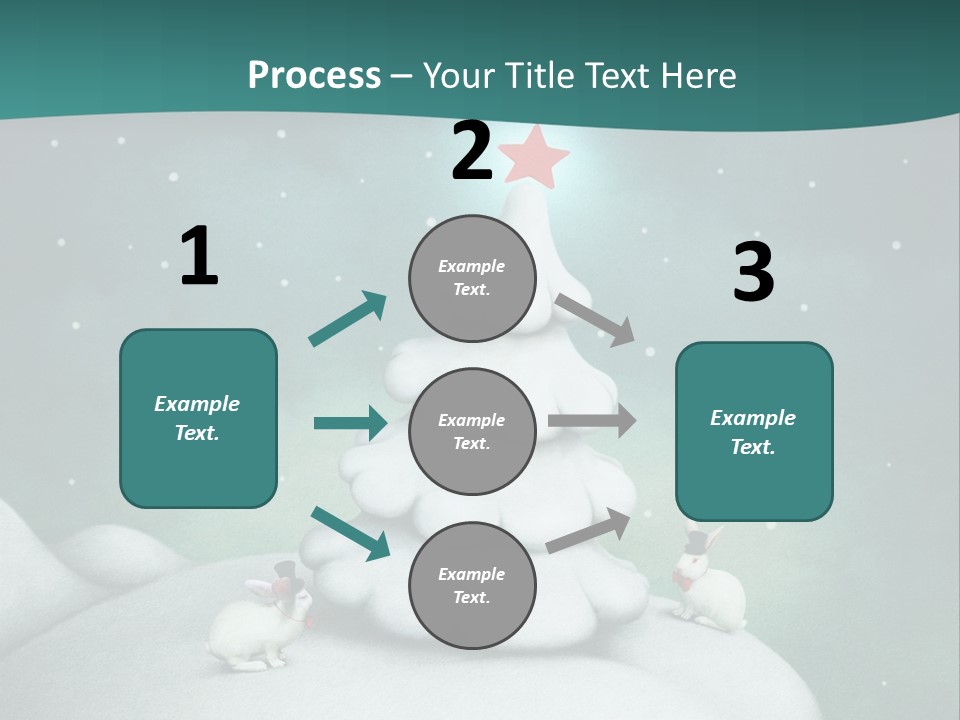 Rabbit Ornament Moon PowerPoint Template