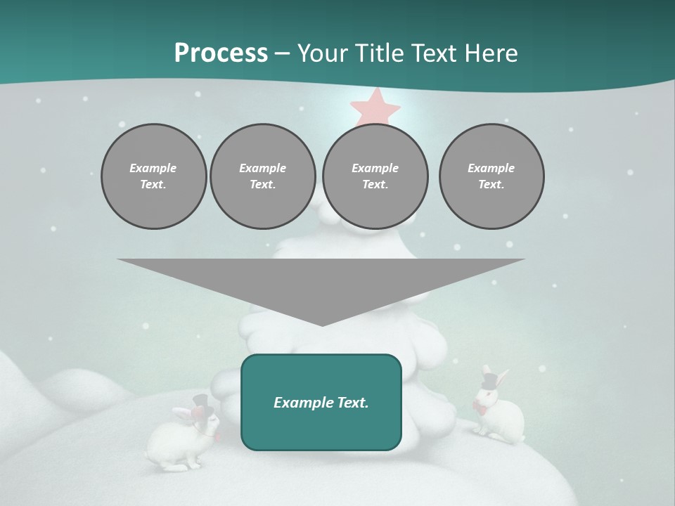 Rabbit Ornament Moon PowerPoint Template