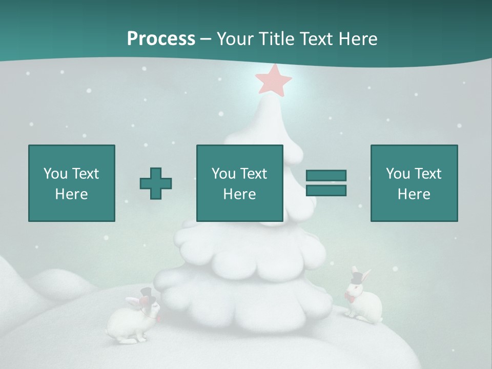 Rabbit Ornament Moon PowerPoint Template