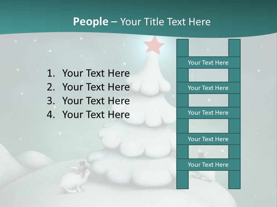 Rabbit Ornament Moon PowerPoint Template