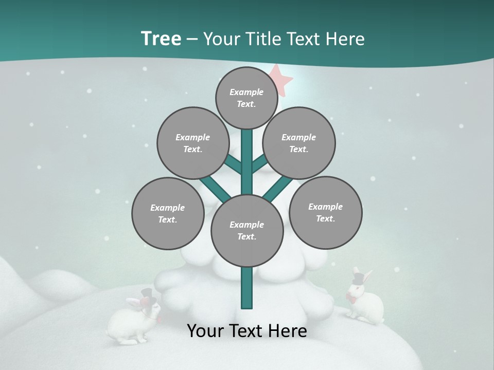 Rabbit Ornament Moon PowerPoint Template