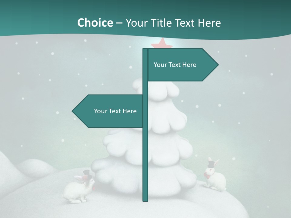 Rabbit Ornament Moon PowerPoint Template