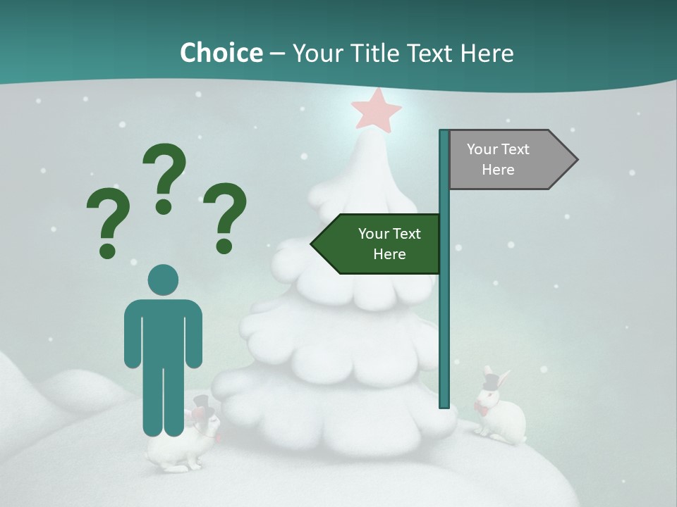 Rabbit Ornament Moon PowerPoint Template