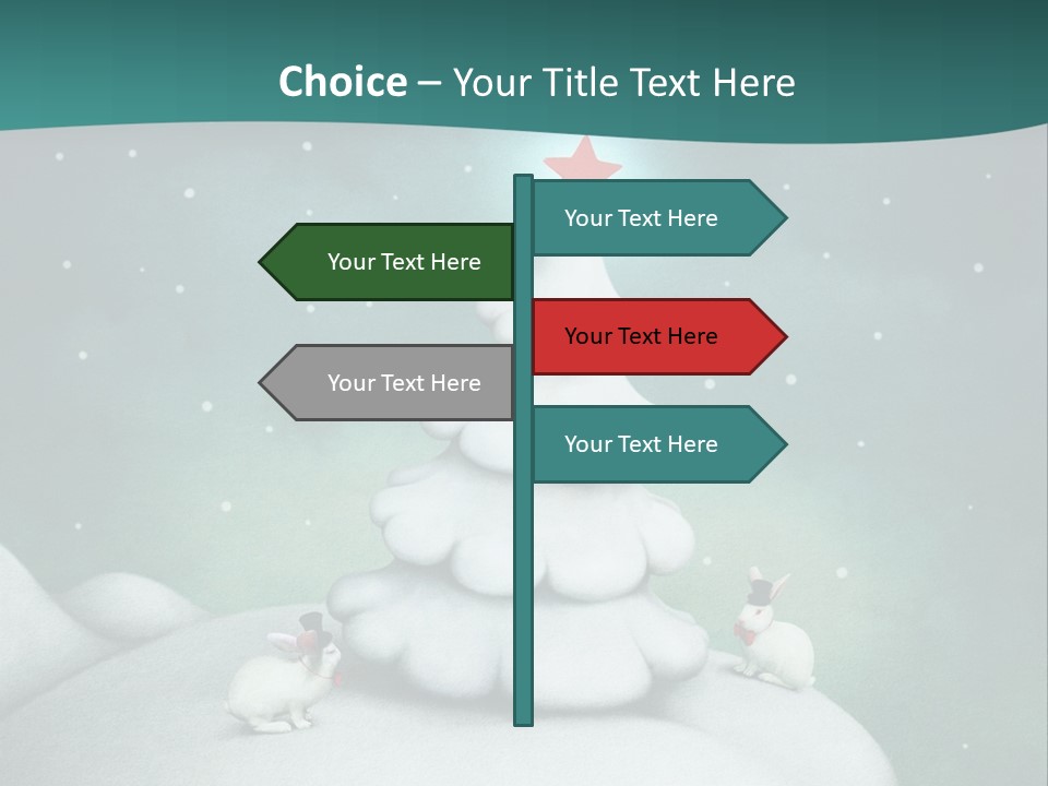 Rabbit Ornament Moon PowerPoint Template