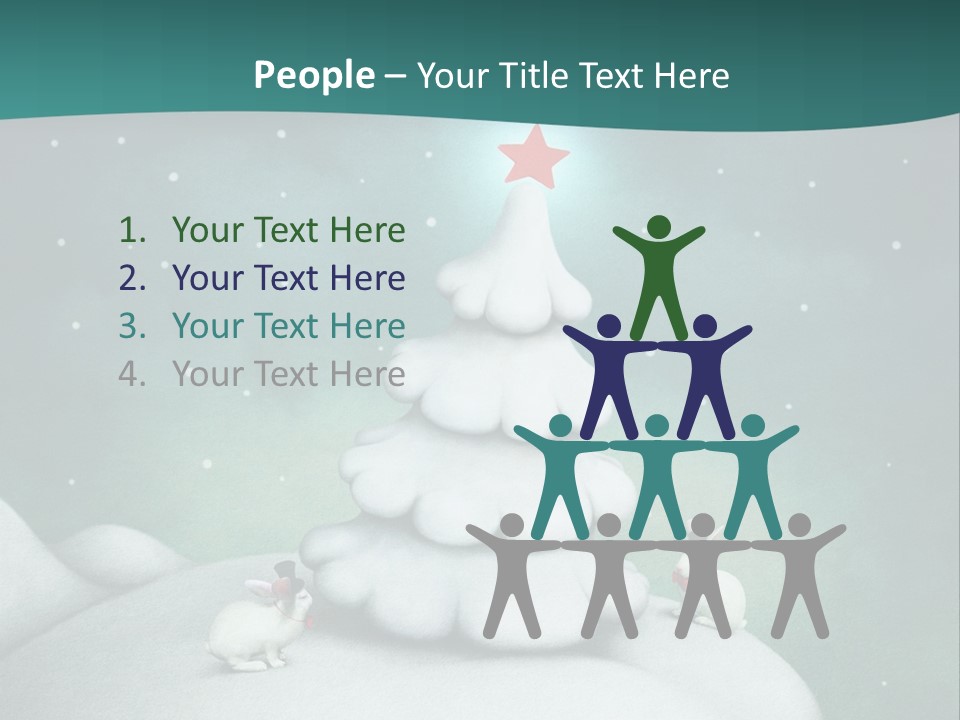 Rabbit Ornament Moon PowerPoint Template