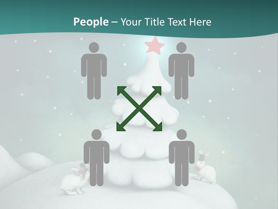 Rabbit Ornament Moon PowerPoint Template