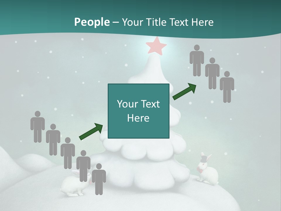 Rabbit Ornament Moon PowerPoint Template