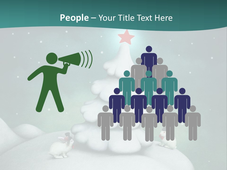 Rabbit Ornament Moon PowerPoint Template