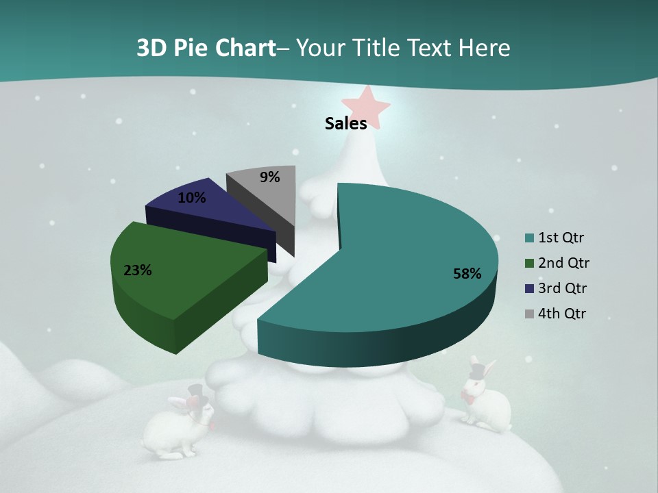 Rabbit Ornament Moon PowerPoint Template