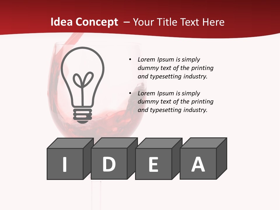 Red Wine Romantic PowerPoint Template